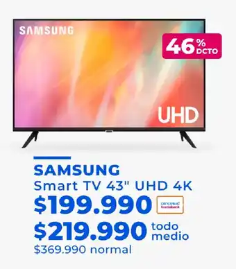 Paris SAMSUNG Smart TV 43" UHD 4K oferta