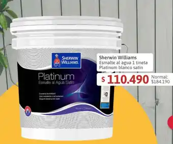 Easy Sherwin Williams Esmalte al agua 1 tineta Platinum blanco satin oferta