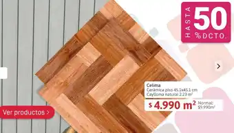 Easy Cerámica piso 45.1x45.1 cm Caylloma natural 2.23 m² Celima oferta