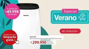 Easy Splendid Aire acondicionado portátil 9000 BTU frío/calor oferta