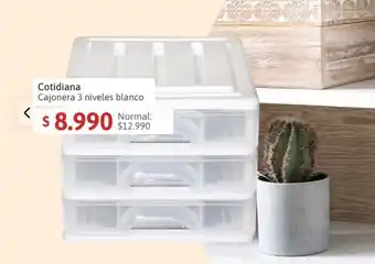 Easy Cotidiana Cajonera 3 niveles blanco oferta