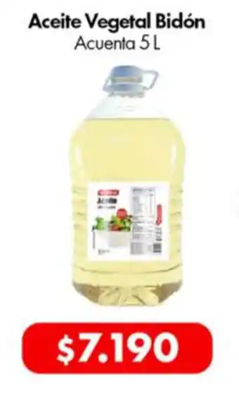 Super Bodega a Cuenta Aceite Vegetal Bidón Acuenta 5 L oferta