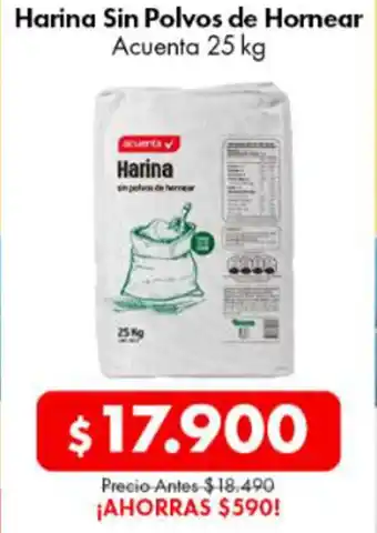 Super Bodega a Cuenta Harina Sin Polvos de Homear Acuenta 25kg oferta