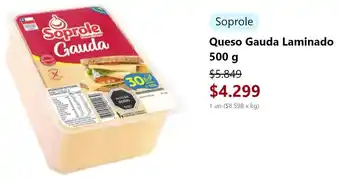 Santa Isabel Soprole Queso Gauda Laminado 500g oferta