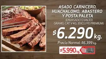 Unimarc Asado Carnicero, Huachalomo, Abastero Y Posta Paleta oferta