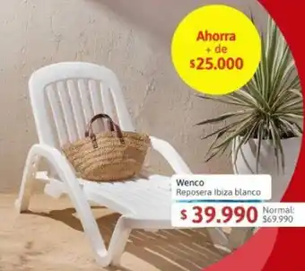 Easy Wenco Reposera Ibiza blanco oferta