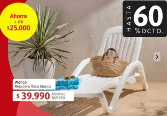 Easy Wenco Reposera Ibiza blanco oferta