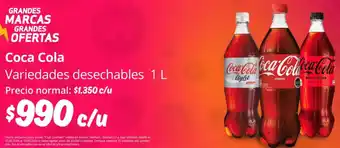 Unimarc Coca Cola Variedades desechables 1L oferta