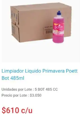 La Oferta Limpiador Liquido Primavera Poett Bot 485ml oferta