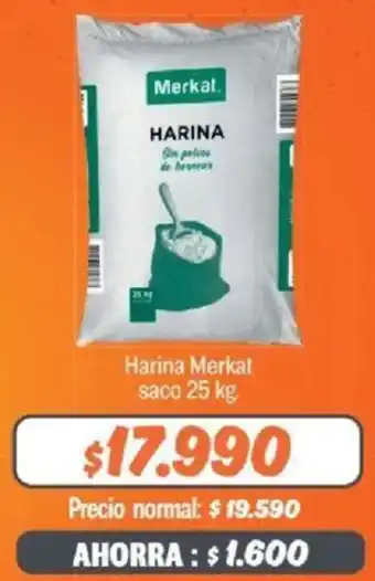 Mayorista 10 Harina Merkat saco 25kg oferta