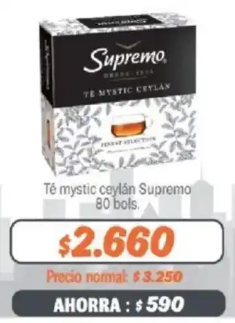 Mayorista 10 Té mystic ceylan Supremo 80 bols. oferta