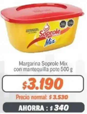 Mayorista 10 Margarina Soprole Mix con mantequilla pote 500g oferta