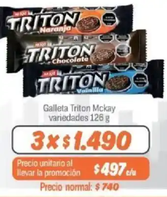 Mayorista 10 Galleta Triton Mckay variedades 3x126g oferta