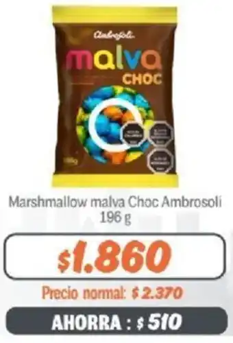 Mayorista 10 Marshmallow malva Choc Ambrosoli 196g oferta