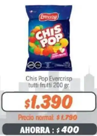 Mayorista 10 Chis Pop Evercrisp tutti frutti 200gr oferta