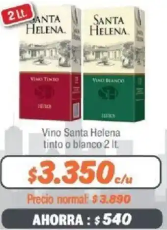 Mayorista 10 Vino Santa Helena tinto o blanco 2lt oferta