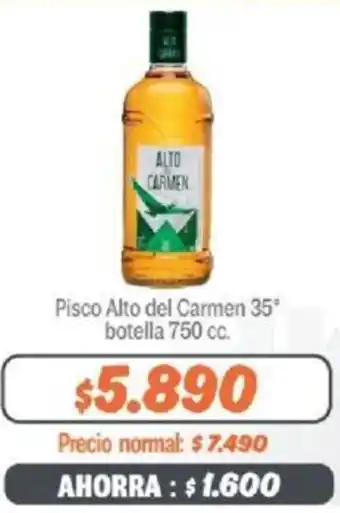 Mayorista 10 Pisco Alto del Carmen 35° botella 750cc oferta