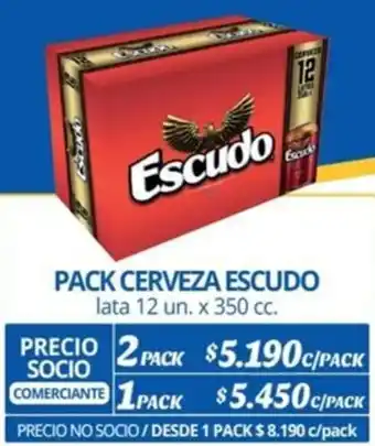 Alvi PACK CERVEZA ESCUDO lata 12 un. x 350 cc x 2 pack oferta