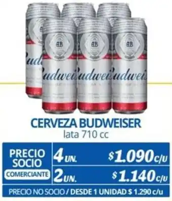 Alvi CERVEZA BUDWEISER lata 710cc x 4un oferta