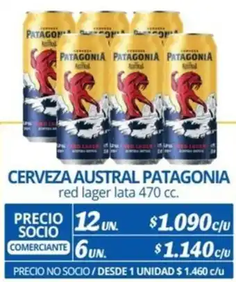 Alvi CERVEZA AUSTRAL PATAGONIA red lager lata 470 cc x 12un oferta