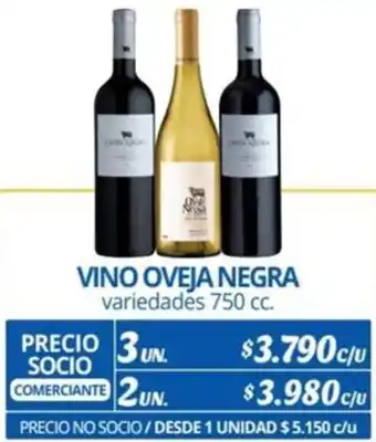 Alvi VINO OVEJA NEGRA variedades 750cc x 3un oferta