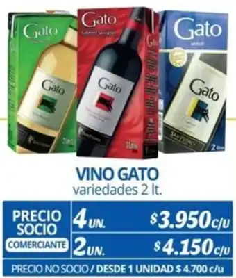 Alvi VINO GATO variedades 2lt x 4un oferta