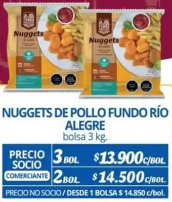 Alvi NUGGETS DE POLLO FUNDO RÍO ALEGRE bolsa 3kg x 3bol oferta