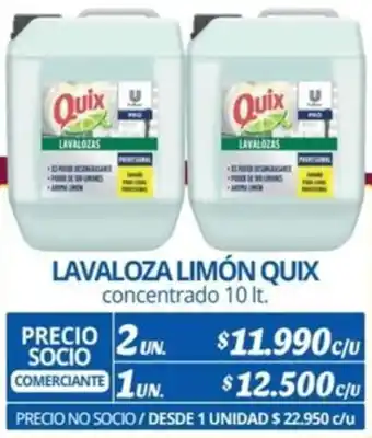 Alvi LAVALOZA LIMÓN QUIX concentrado 10lt x 2un oferta