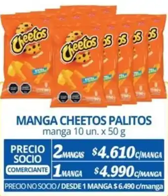 Alvi MANGA CHEETOS PALITOS manga 10 un. x 50g x 2mangas oferta