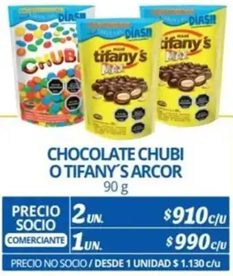 Alvi CHOCOLATE CHUBI OTIFANY'S ARCOR 90g x 2un oferta