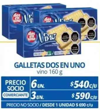 Alvi GALLETAS DOS EN UNO vino 160g x 6un oferta