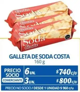 Alvi GALLETA DE SODA COSTA 160g x 6un oferta