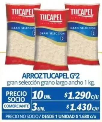 Alvi ARROZ TUCAPEL G°2 gran selección grano largo ancho 1kg x 10un oferta