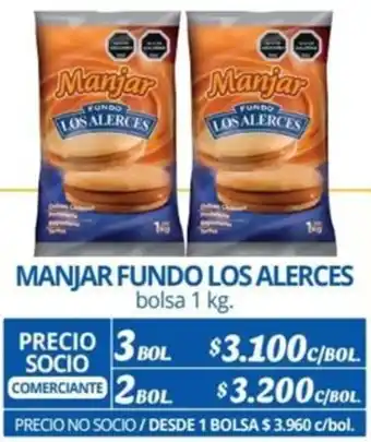 Alvi MANJAR FUNDO LOS ALERCES bolsa 1kg x 3 bol oferta