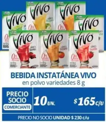 Alvi BEBIDA INSTATÁNEA VIVO en polvo variedades 8g x 10un oferta