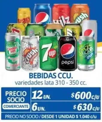 Alvi BEBIDAS CCU variedades lata 310-350 cc x 12un oferta