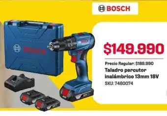 BOSCH Taladro percutor inalámbrico 13mm 18V