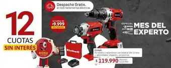 Easy Einhell Kit taladro inalámbrico con batería 18V 13 mm + atornillador impacto + accesorios oferta