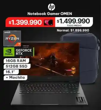 Abcdin Hp Notebook Gamer OMEN oferta
