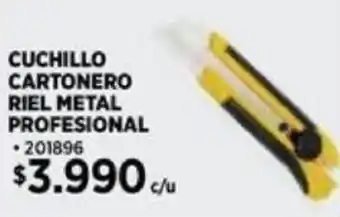 Construmart CUCHILLO CARTONERO RIEL METAL PROFESIONAL oferta