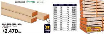 Construmart PINO SECO CEPILLADO 1x4" 3,2m oferta