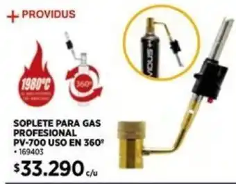 Construmart SOPLETE PARA GAS PROFESIONAL PV-700 USO EN 360° oferta