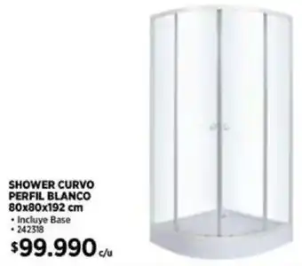 Construmart SHOWER CURVO PERFIL BLANCO 80x80x192cm oferta