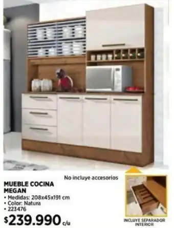 Construmart MUEBLE COCINA MEGAN 208x45x191cm oferta