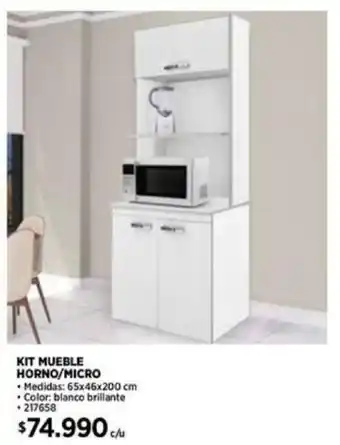 Construmart KIT MUEBLE HORNO/MICRO 65x46x200cm oferta