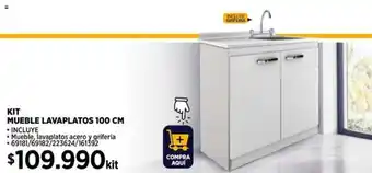 Construmart KIT MUEBLE LAVAPLATOS 100cm oferta