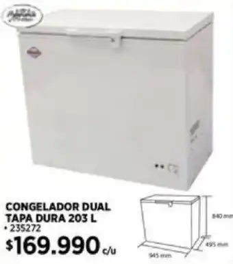Construmart CONGELADOR DUAL TAPA DURA 203L oferta