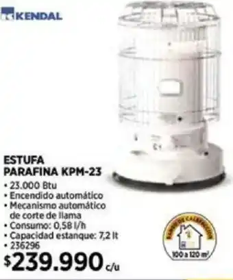 Construmart KENDAL ESTUFA PARAFINA KPM-23 oferta