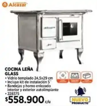 Construmart COCINA LEÑA GLASS oferta