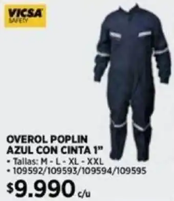 Construmart OVEROL POPLIN AZUL CON CINTA 1" M-L-XL-XXL oferta
